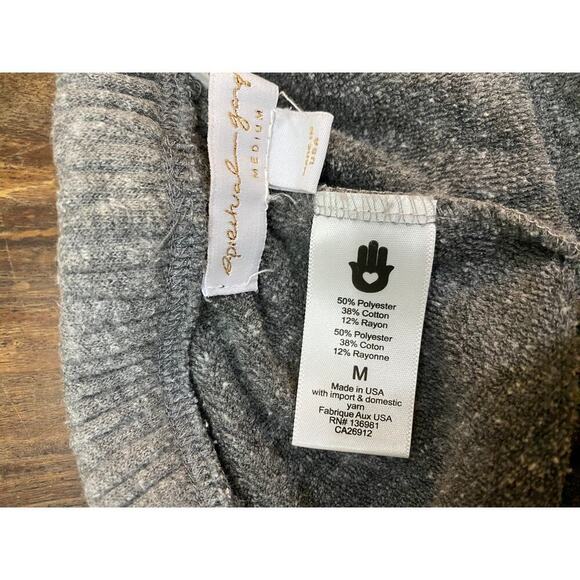 Spiritual Gangster Rainbow Stripe Gray Straight Leg Sweatpants Size M - Picture 5 of 5